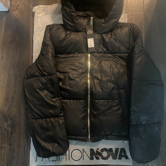Fashion Nova Women’s Puffer Jacket, Black – Sizes S/M/L New - Picture 4 of 12